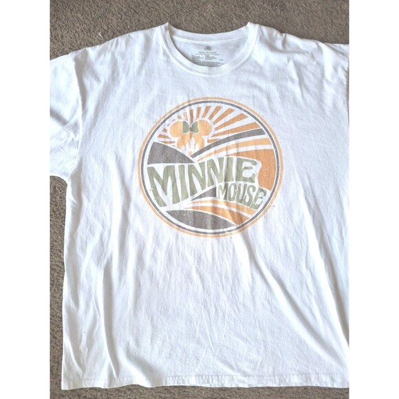 Disney Parks  Minnie Mouse Graphic T-Shirt Size XXL White Crew Neck Women's - Picture 4 of 5